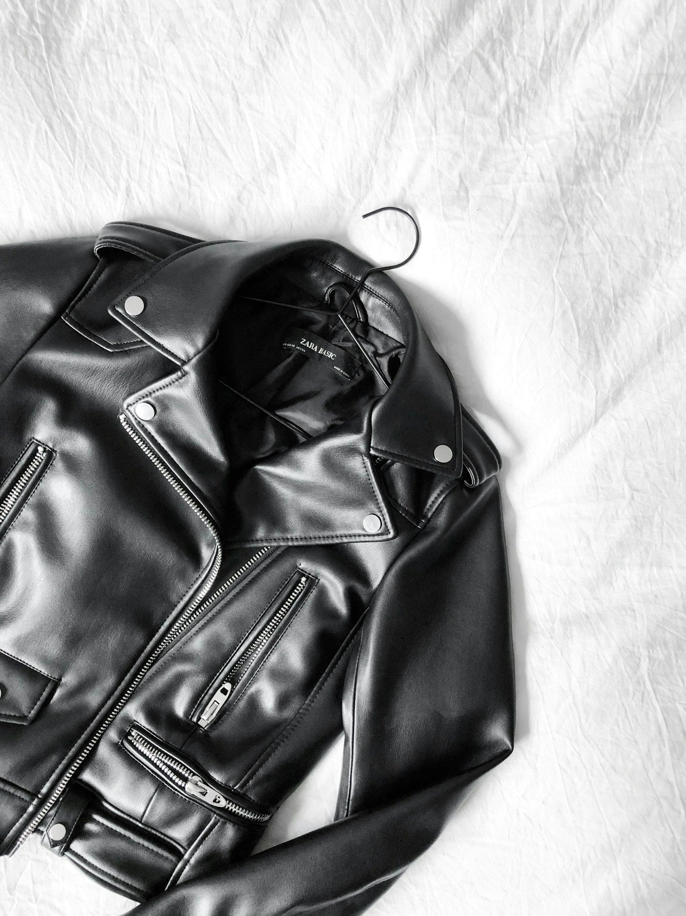 Black Peddify Noir Everyday Moto Jacket