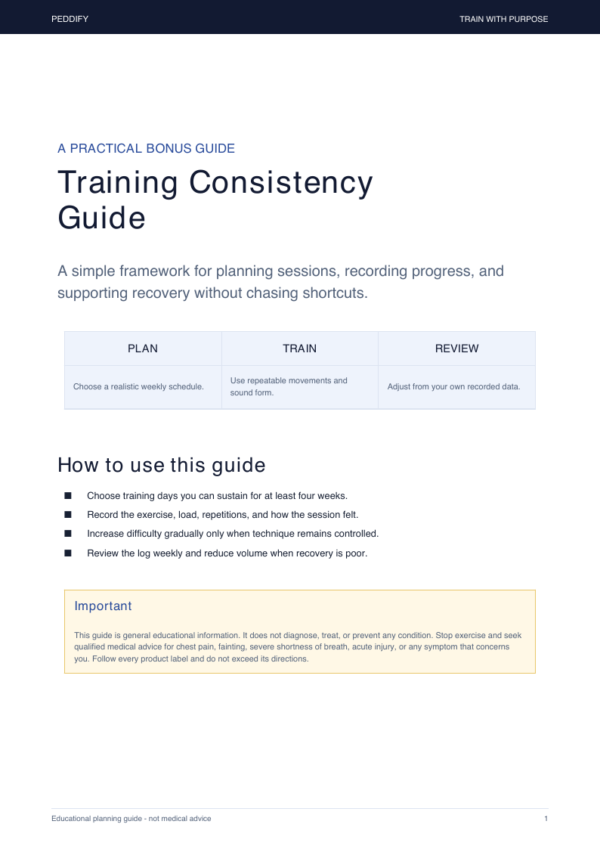 Peddify Training Consistency Guide Cover Peddify Training Consistency Guide cover